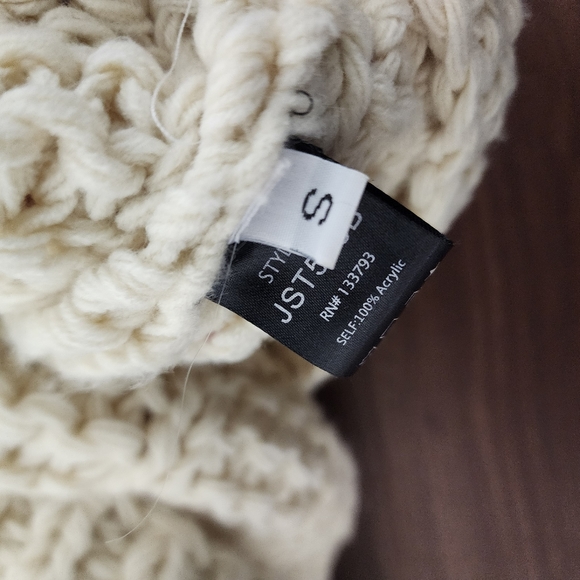 Hoity Toity Boutique Cream Chunky Knit Oversized Sweater - Picture 5 of 10